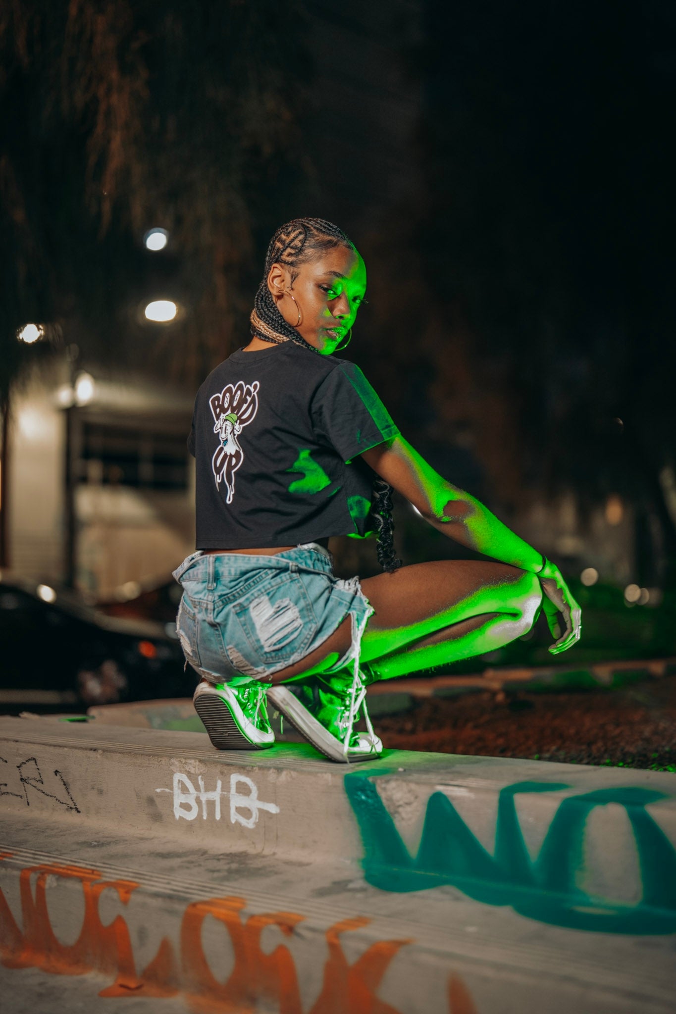 Boof'd Up Women's Black OG Crop Tee
